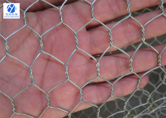 Jaring Gabion Heksagonal Tahan Minyak Ringan, Kelambu Heksagonal Galvanis yang Dicelup Panas