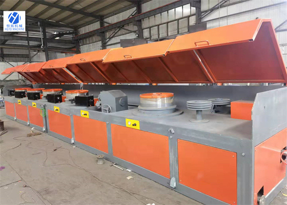 PLC Steel Pulley Wire Drawing Machine Untuk Paku ODM Inlet Diameter 6.5-8mm